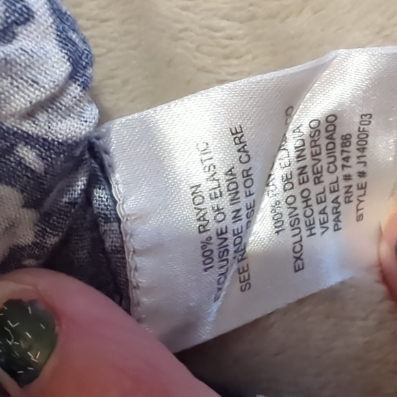 Rayron elastic waist flared bottom pants - Picture 8 of 8